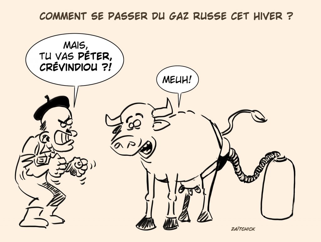 dessin presse humour gaz russe image drôle pets vaches