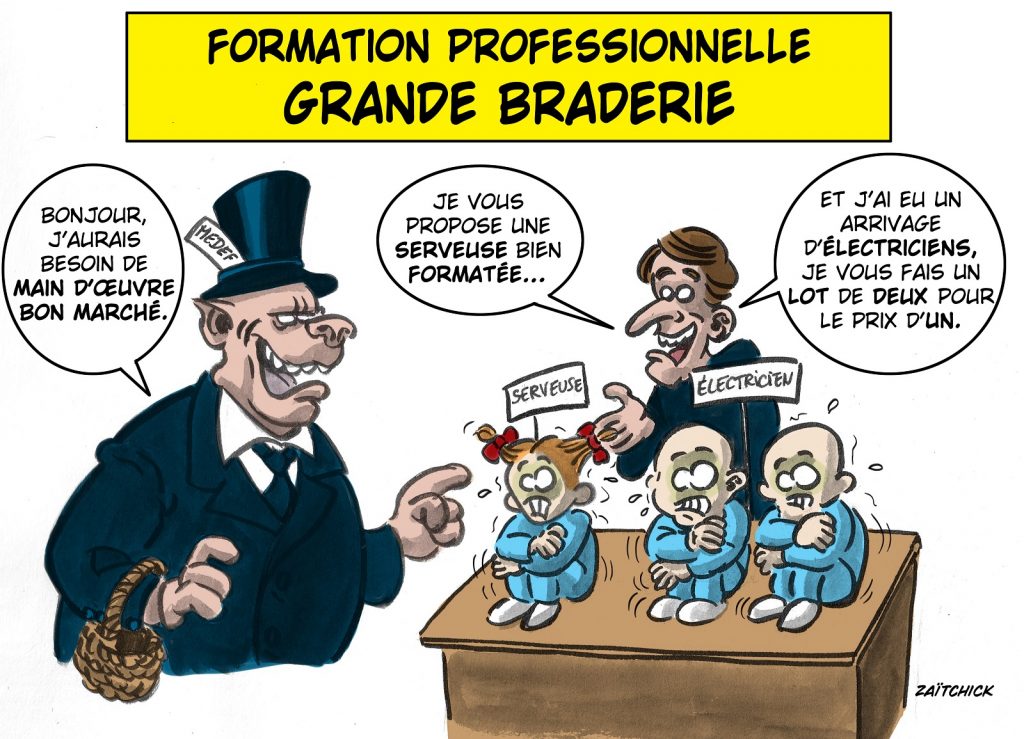 dessin presse humour privatisation image drôle enseignement professionnel