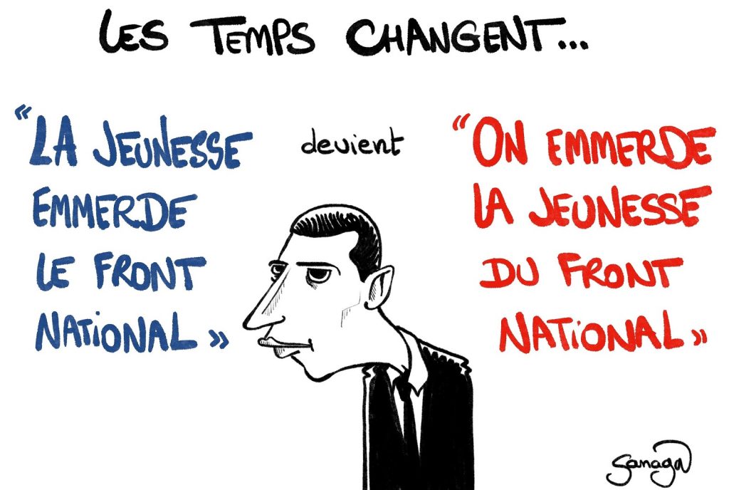 dessin presse humour Jordan Bardella image drôle Rassemblement National