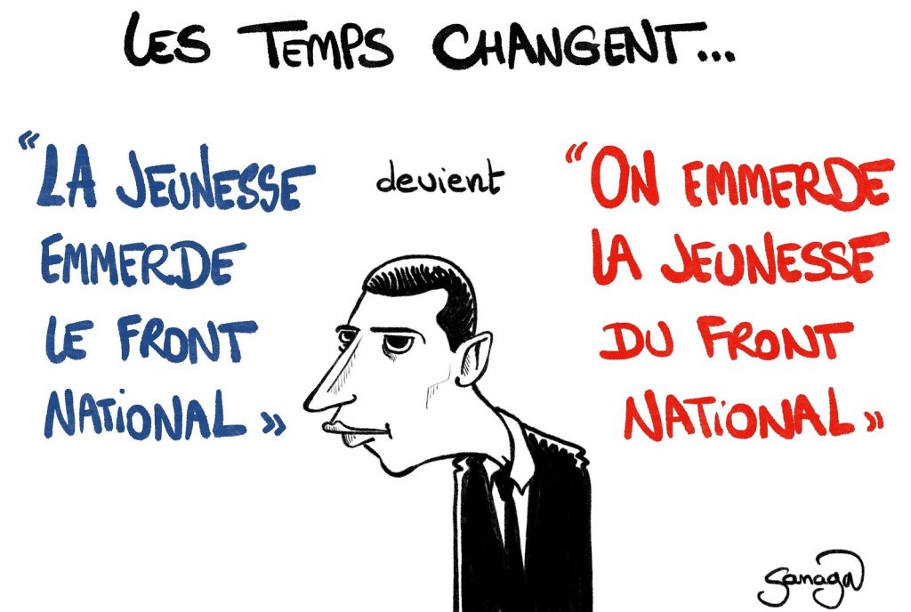 dessin presse humour Jordan Bardella image drôle Rassemblement National