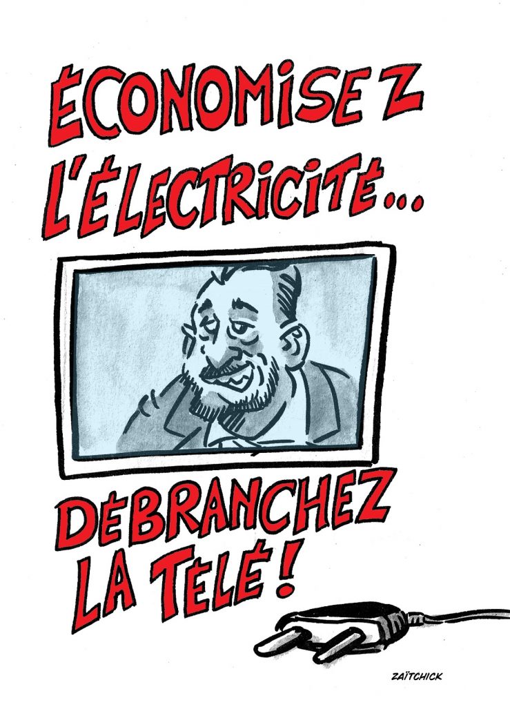 dessin presse humour économie électricité image drôle Cyril Hanouna