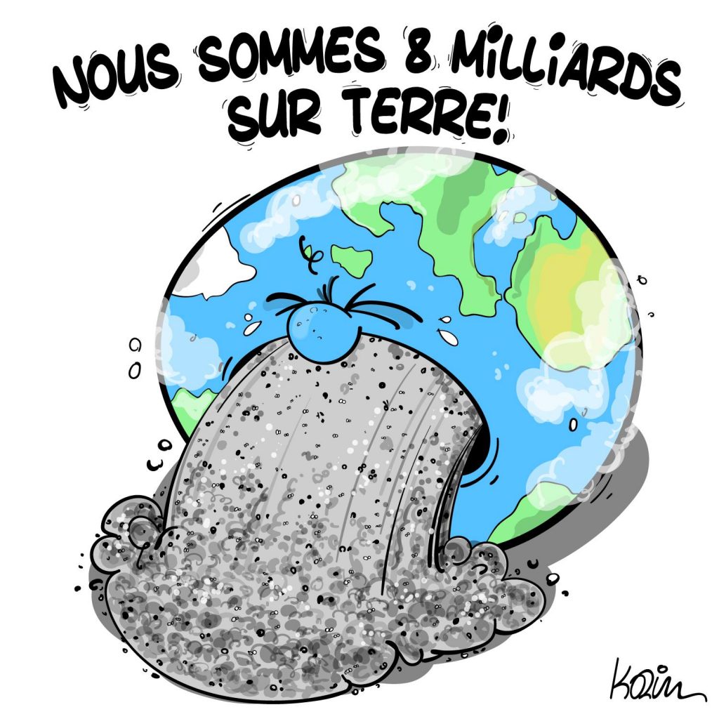 dessin presse humour population mondiale image drôle pollution