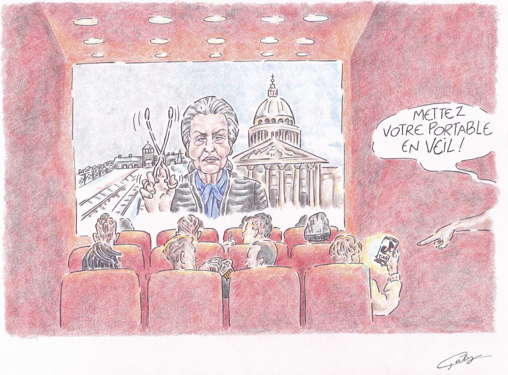 dessin presse humour Simone Veil image drôle le voyage du siècle