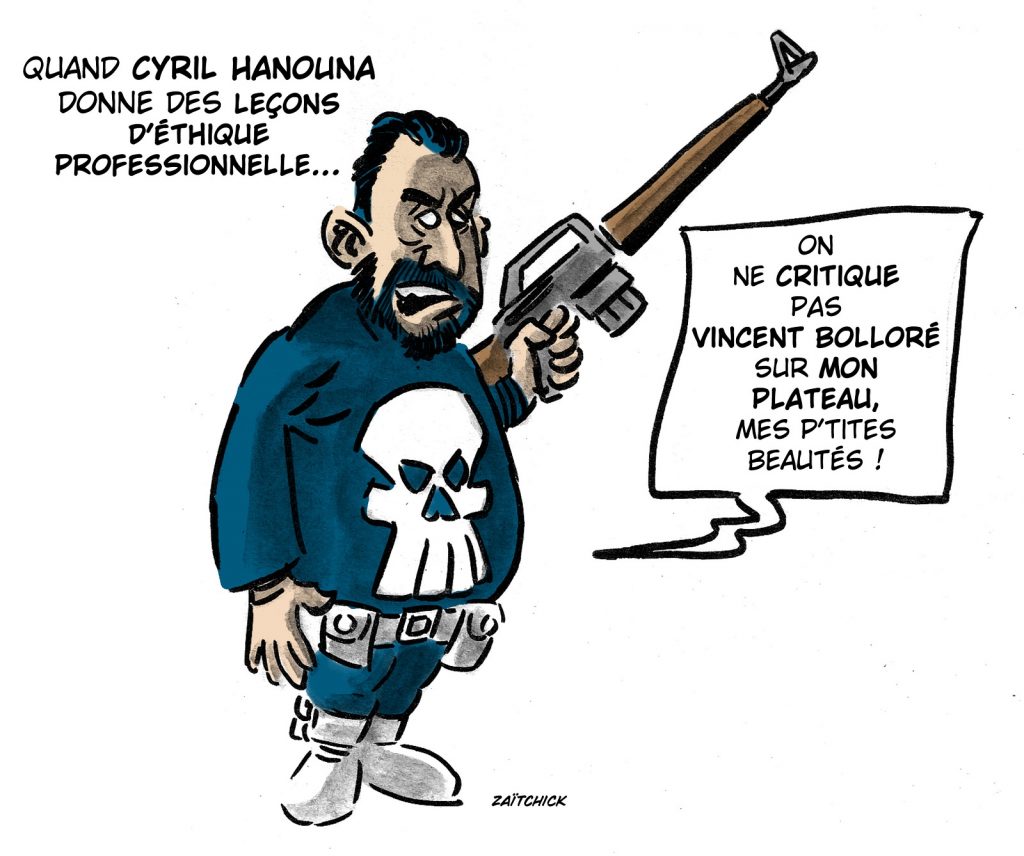dessin presse humour éthique professionnelle image drôle Cyril Hanouna