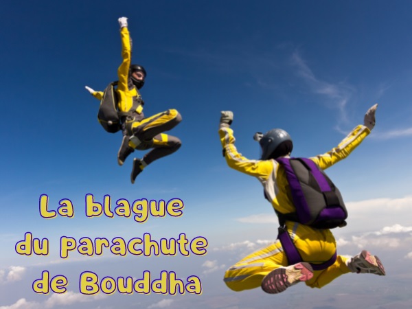 blague parachute, blague Bouddha, blague accident, blague sauvetage, blague miracle, blague Dieu, humour drôle