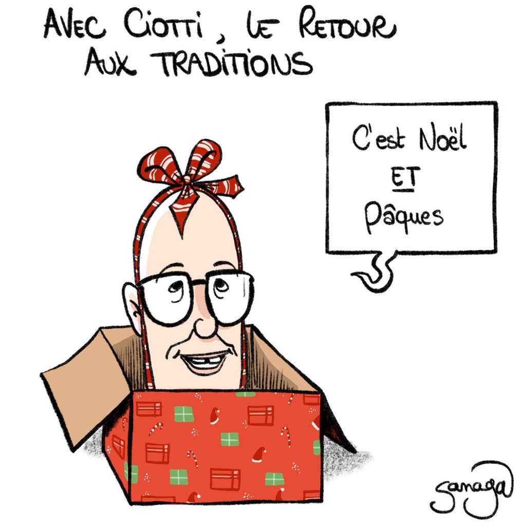 dessin presse humour Éric Ciotti image drôle président Les Républicains