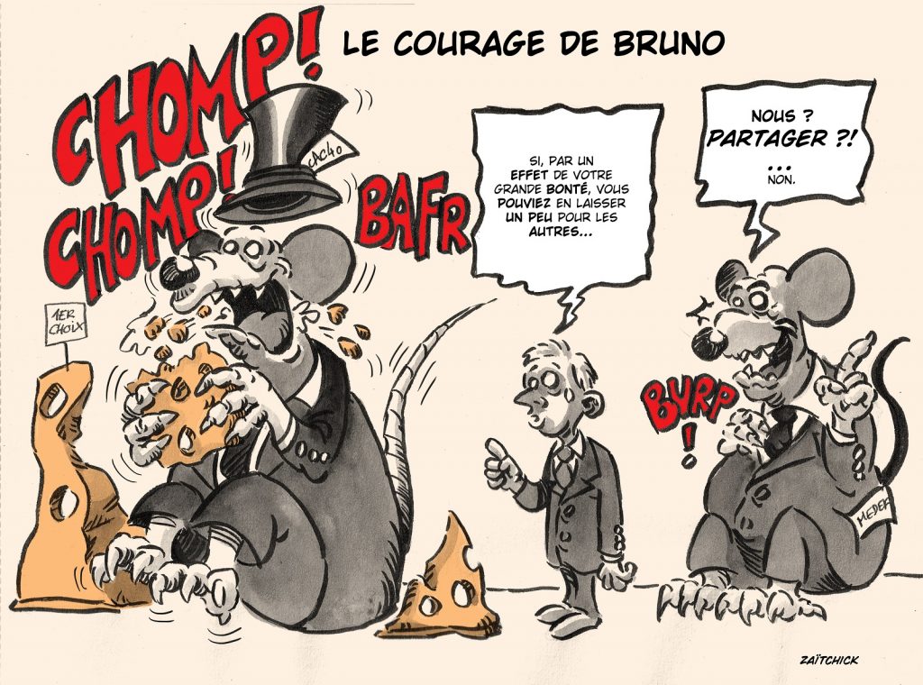 dessin presse humour Bruno Le Maire image drôle taxation superprofits