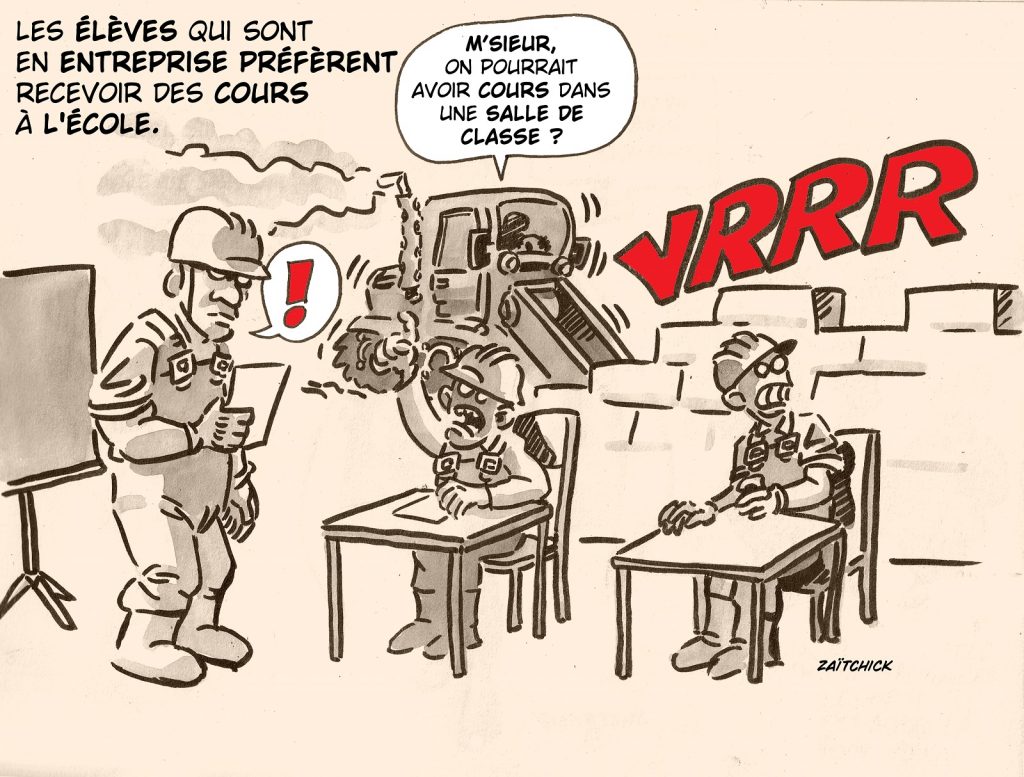 dessin presse humour enseignement professionnel image drôle apprentissage