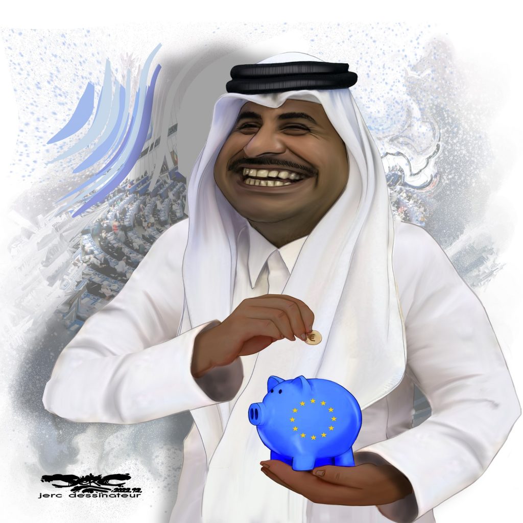 dessin presse humour Qatar corruption image drôle Parlement européen