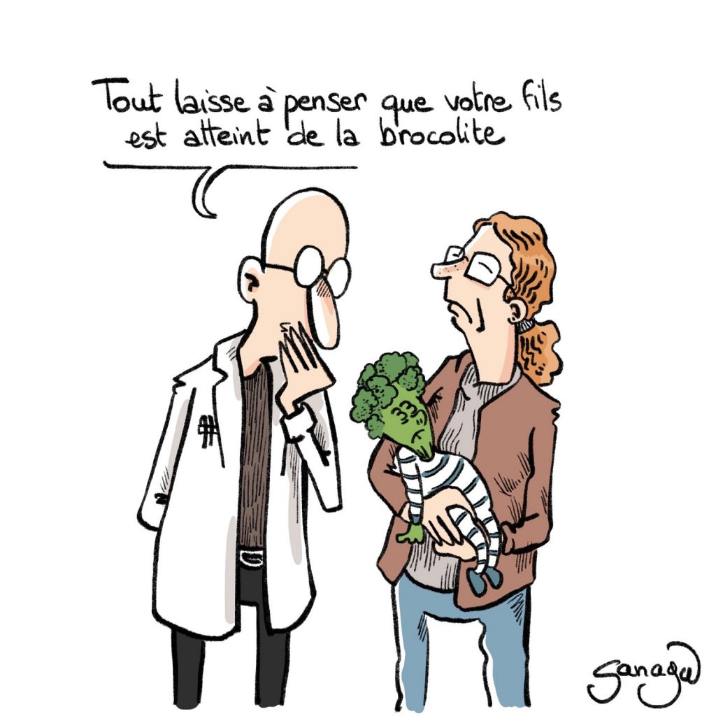 dessin presse humour brocolis image drôle bronchiolite