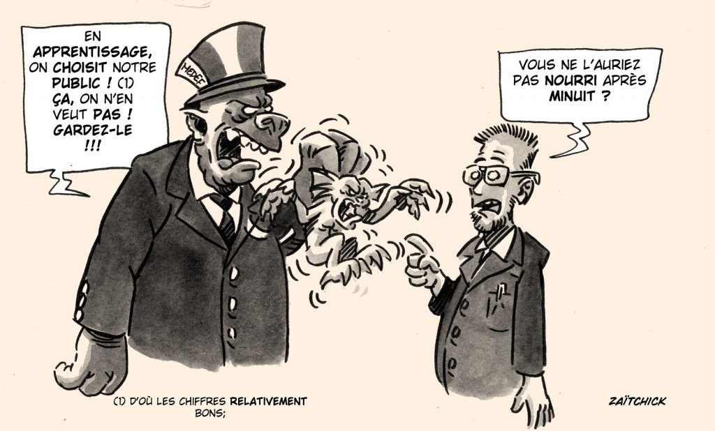 dessin presse humour privatisation enseignement professionnel image drôle Gremlins