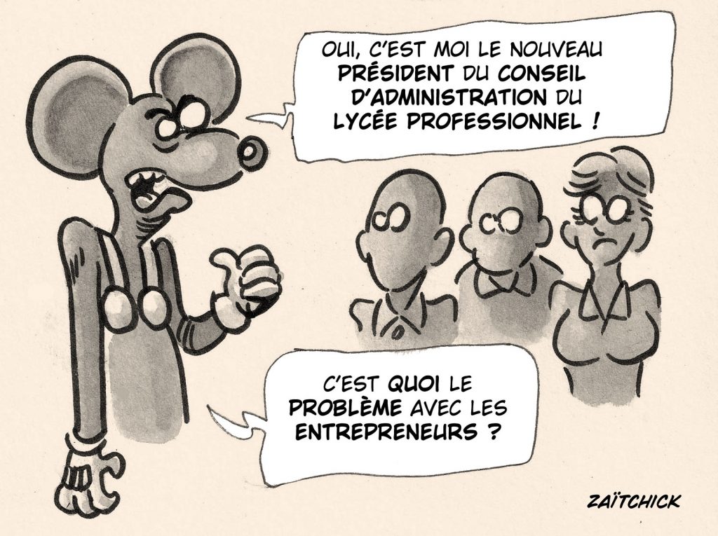 dessin presse humour Mickey image drôle réforme enseignement professionnel