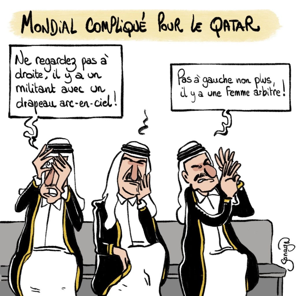 dessin presse humour Coupe du Monde image drôle Qatar