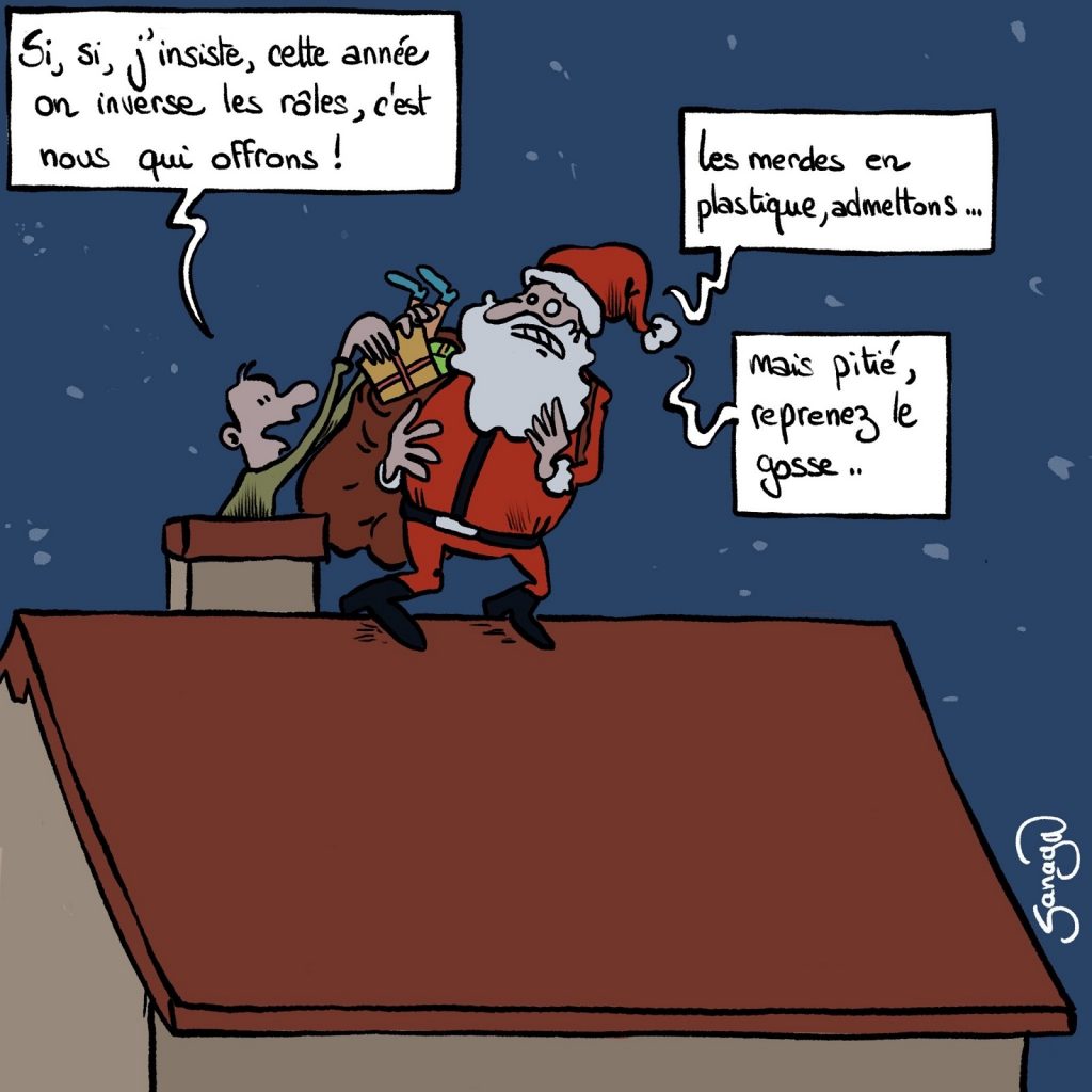 dessin presse humour enfants image drôle Père Noël