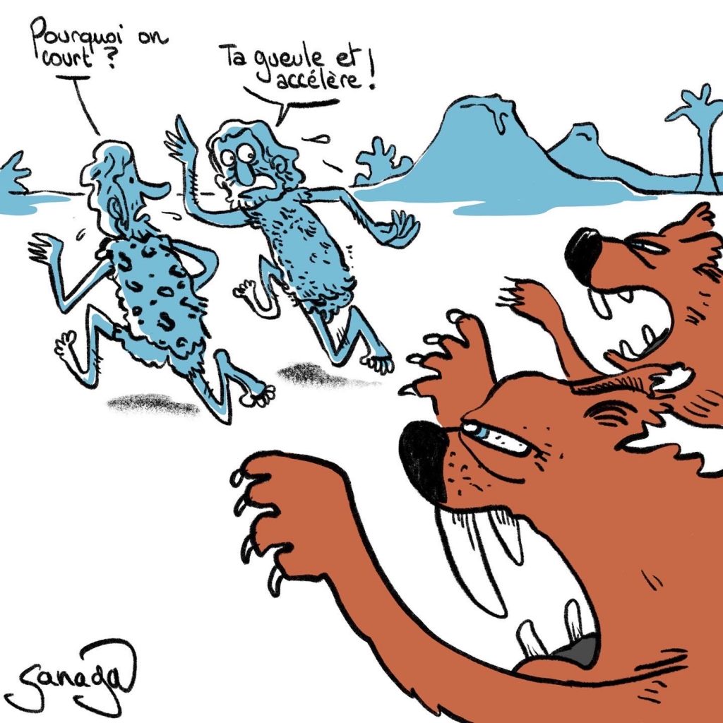 dessin presse humour quarantenaire image drôle sport