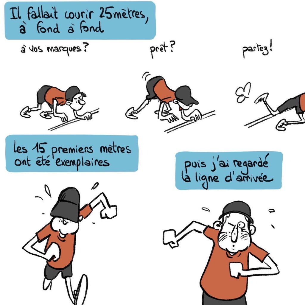 dessin presse humour quarantenaire image drôle sport