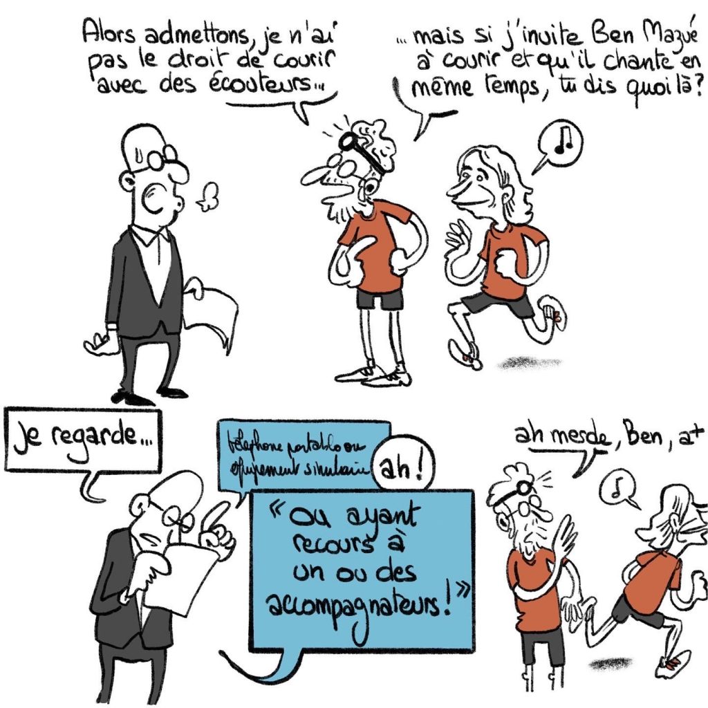 dessin presse humour quarantenaire image drôle sport