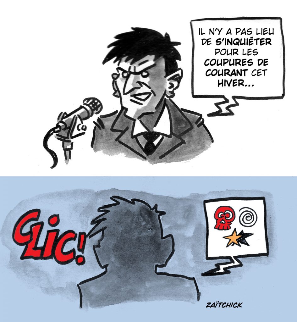 dessin presse humour Olivier Véran image drôle coupure de courant