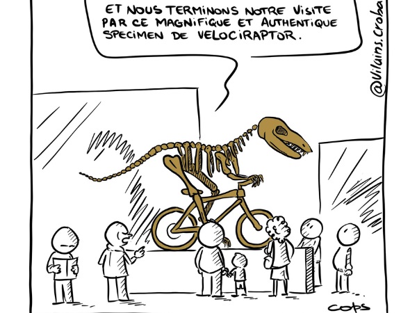 gag image drôle velociraptor image drôle vélo