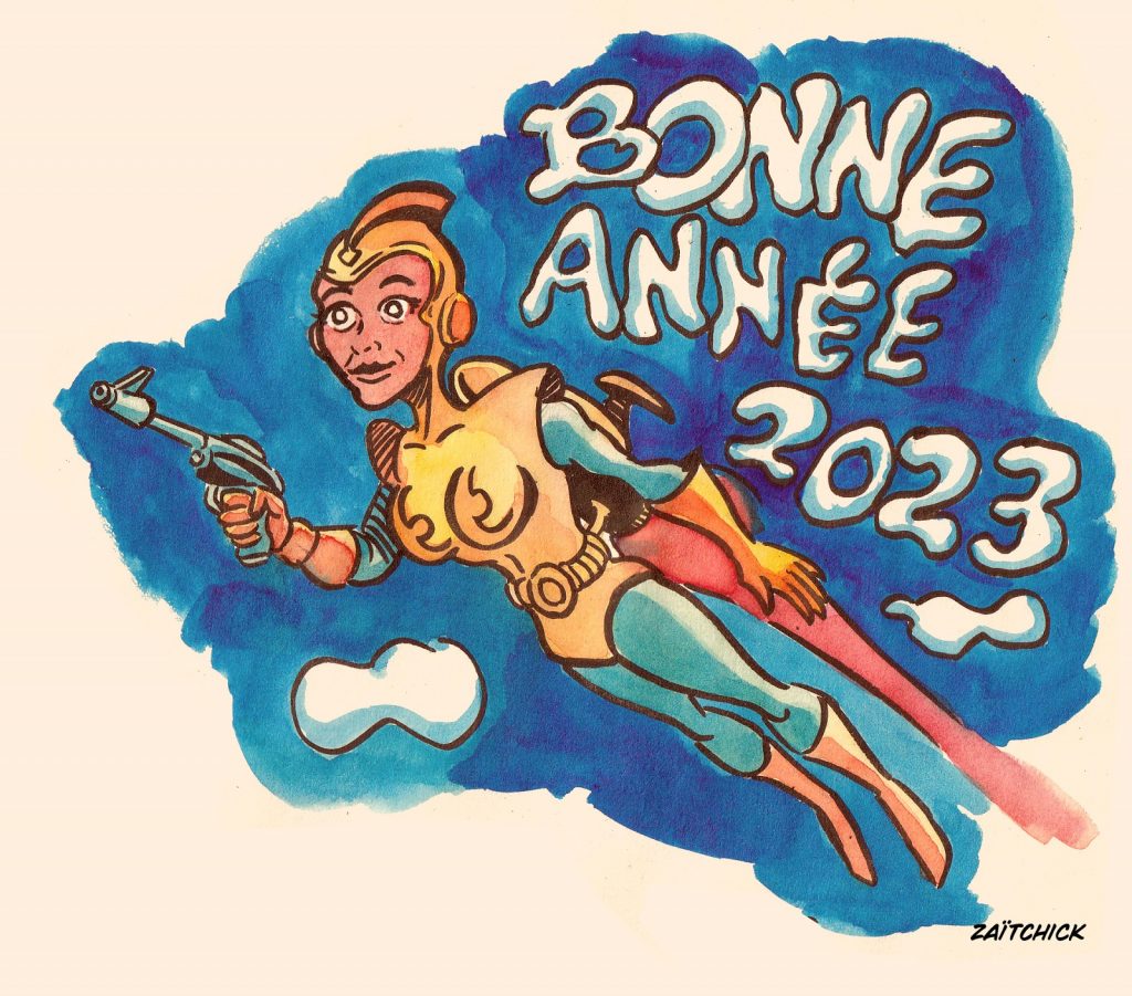 dessin presse humour bonne année image drôle 2023