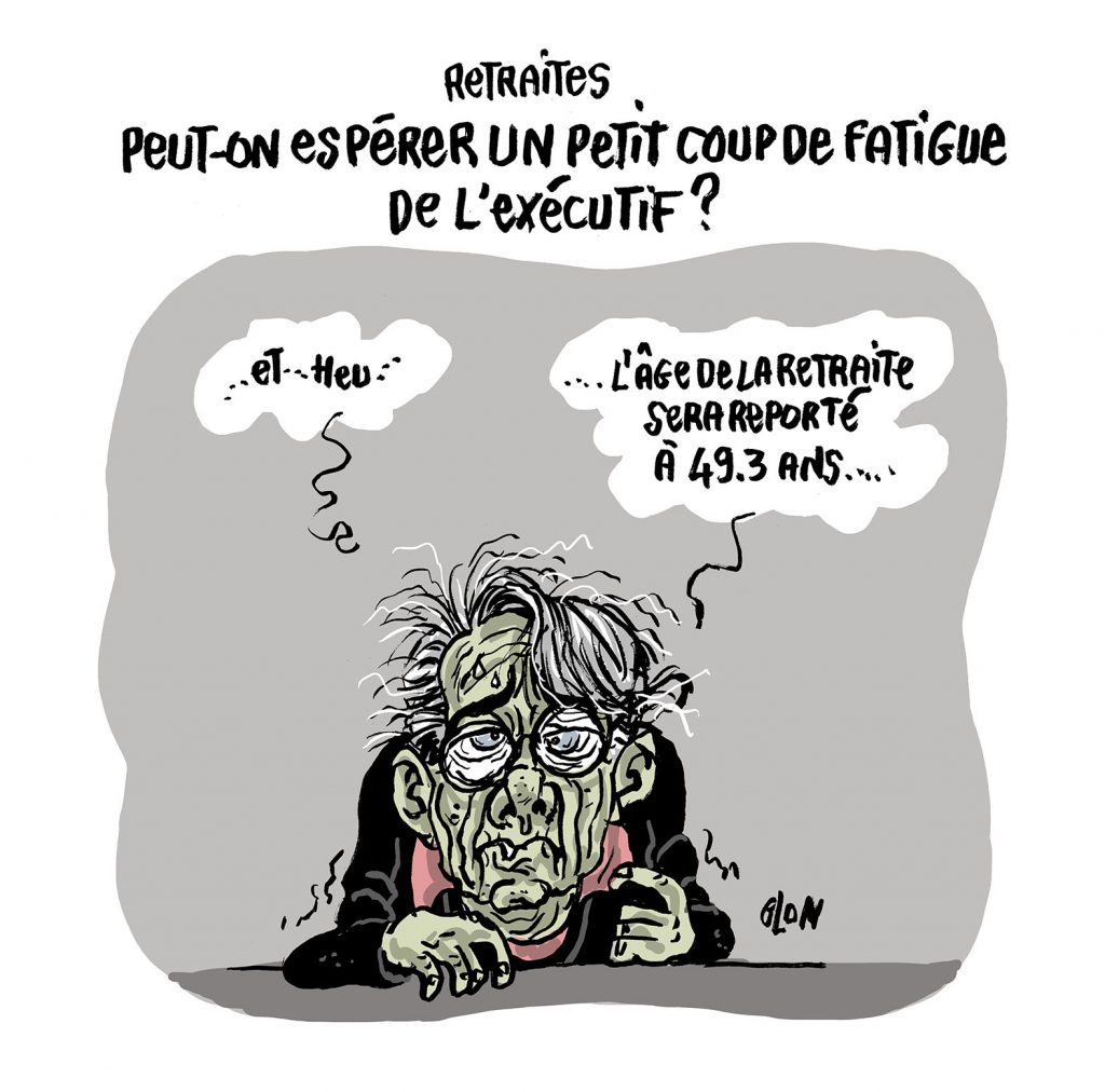 dessin presse humour Élisabeth Borne image drôle réforme retraites