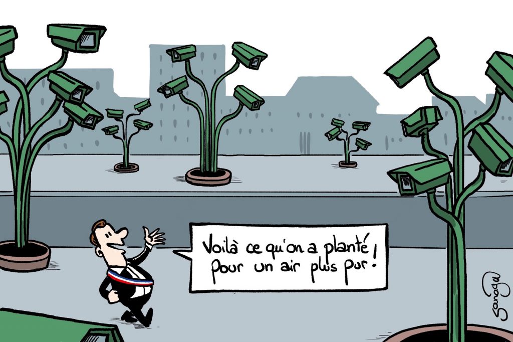 dessin presse humour écologie image drôle caméras surveillance