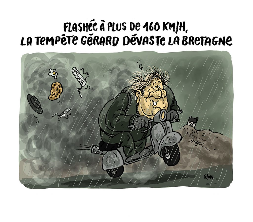 dessin presse humour tempête Gérard Bretagne image drôle Gérard Depardieu