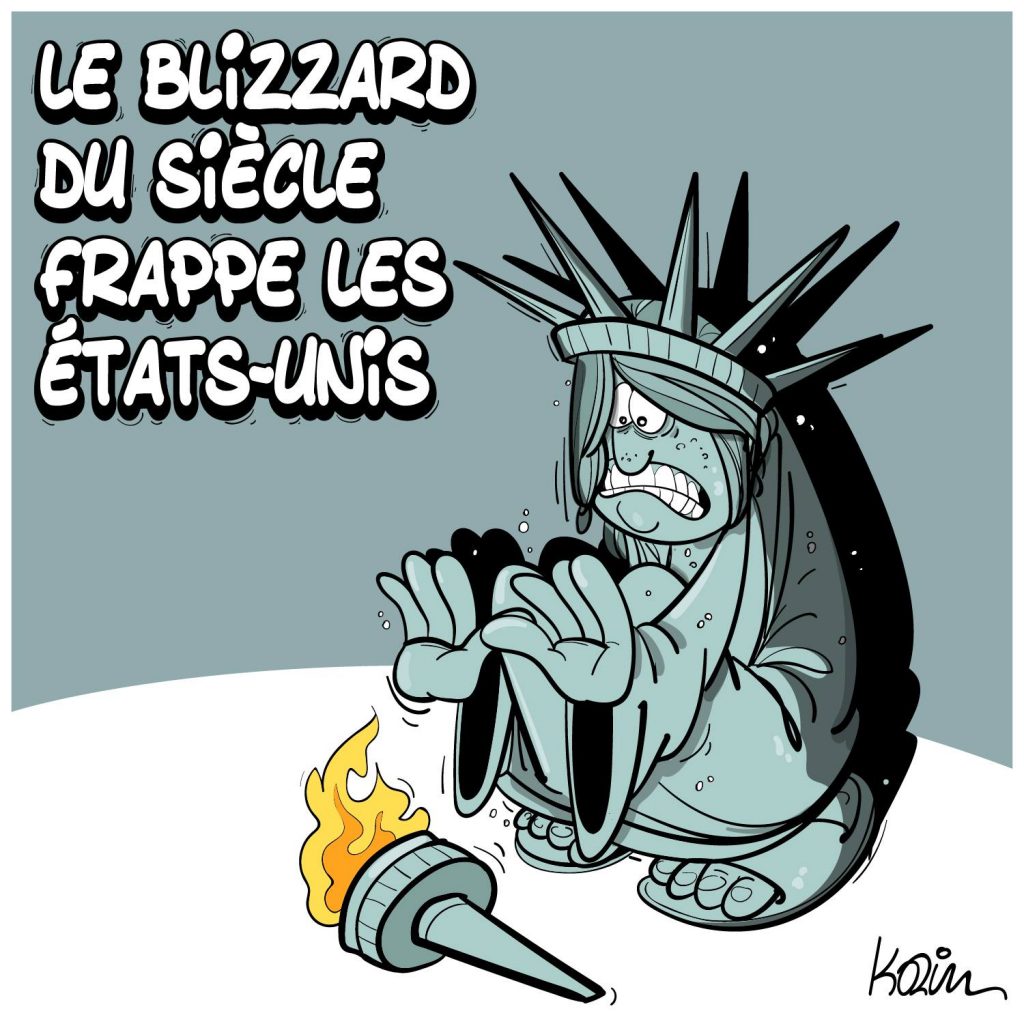 dessin presse humour blizzard du siècle image drôle États-Unis