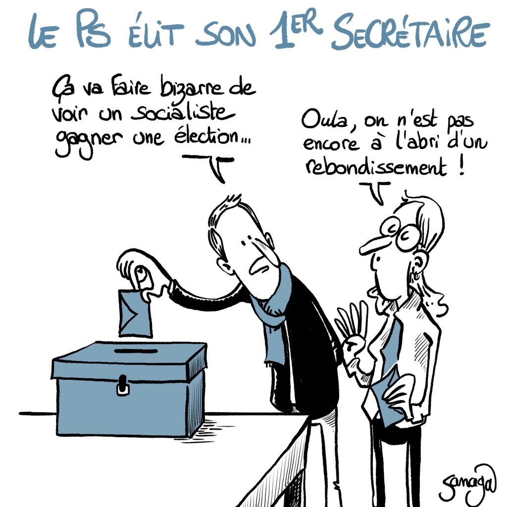 dessin presse humour élection premier secrétaire image drôle Parti Socialiste