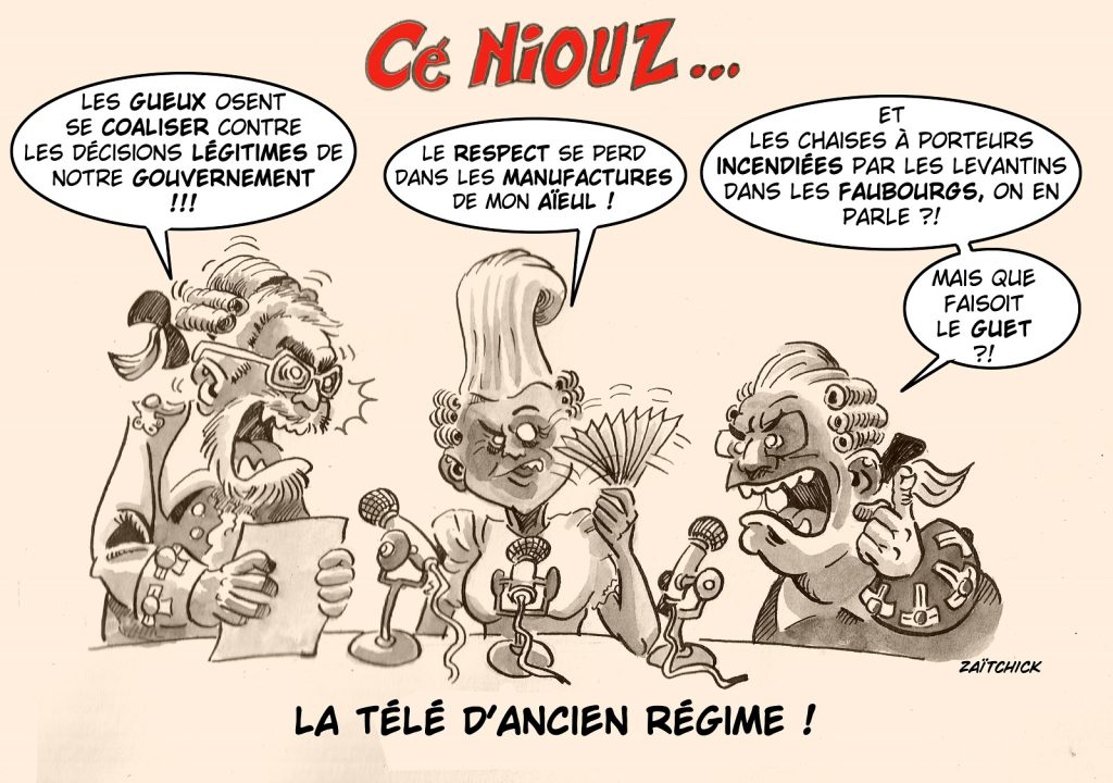 dessin presse humour CNews image drôle ancien régime