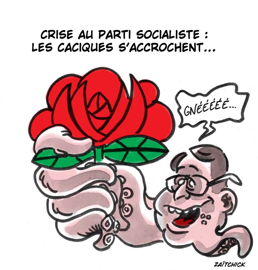 dessin presse humour François Hollande image drôle crise Parti Socialiste