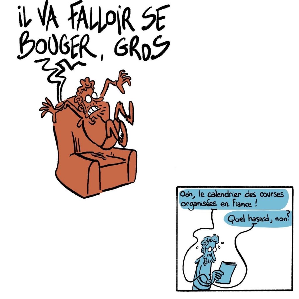 dessin humour quarantenaire image drôle sport