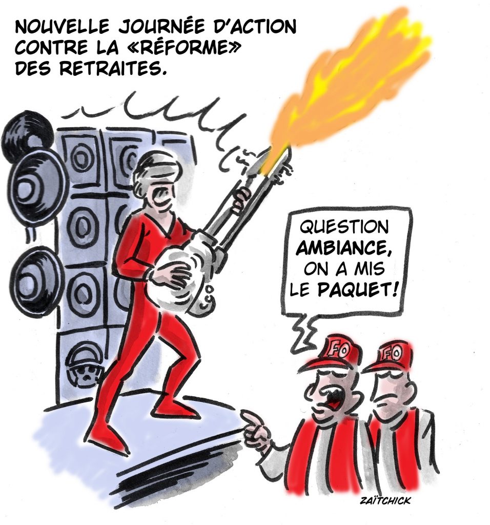 dessin presse humour manifestations image drôle réforme des retraites