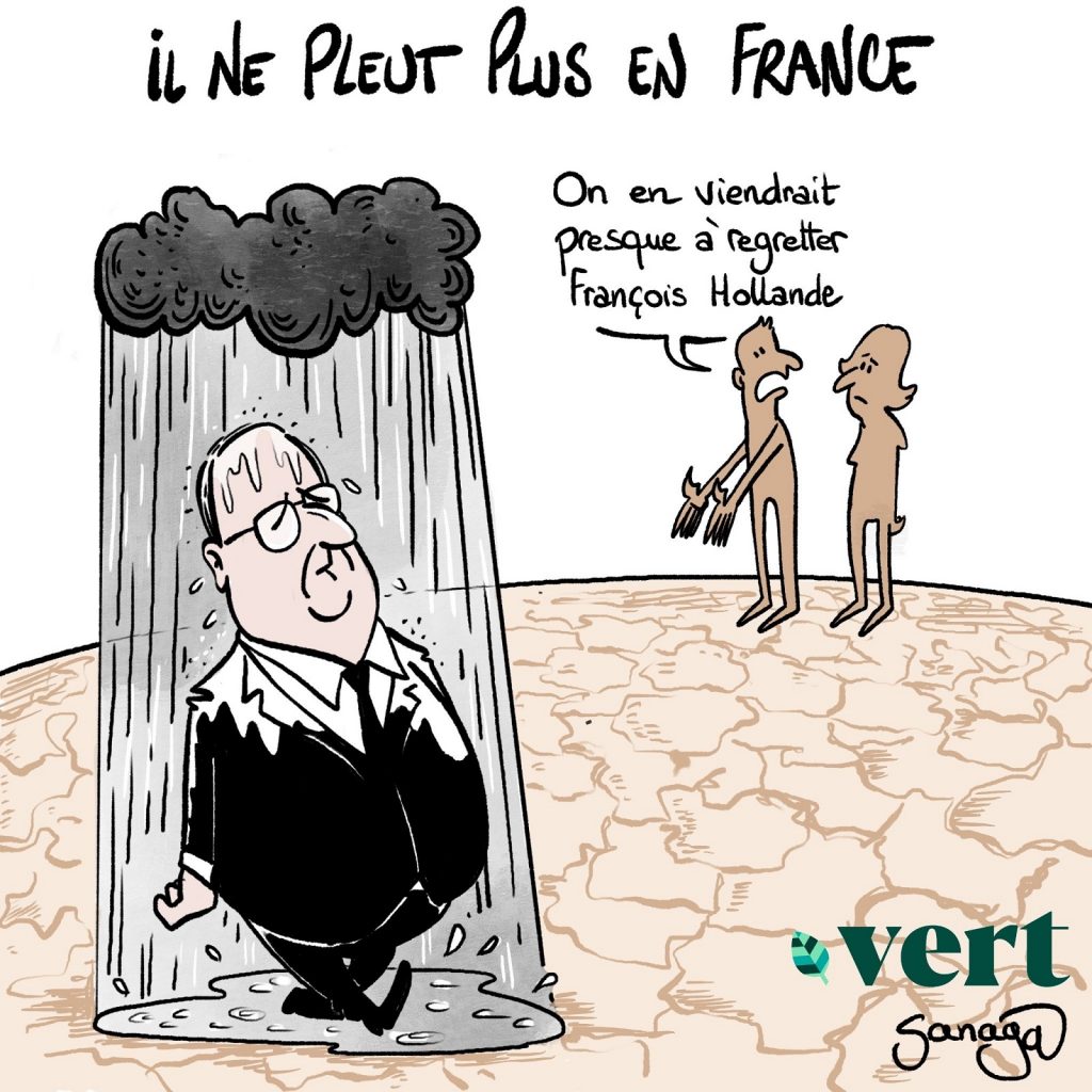 dessin presse humour France image drôle manque pluie