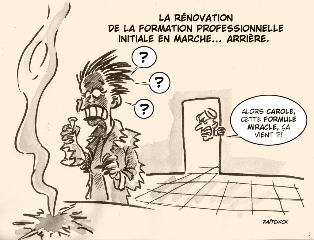 dessin presse humour Carole Grandjean image drôle réforme formation professionnelle