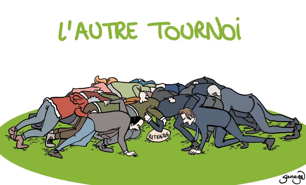 dessin presse humour réforme retraites image drôle tournoi six nations