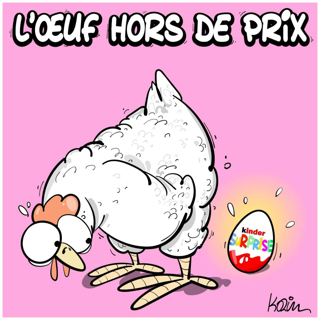 dessin presse humour inflation image drôle prix œuf