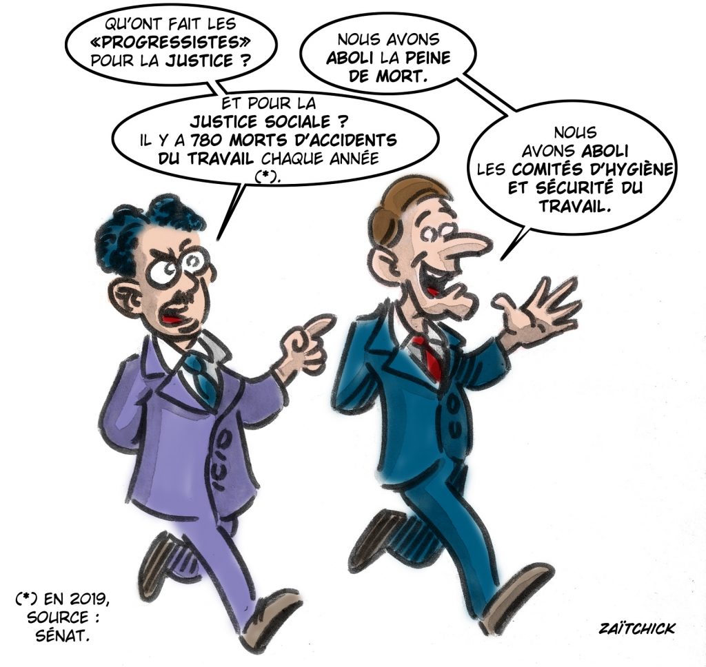 dessin presse humour Emmanuel Macron image drôle justice sociale