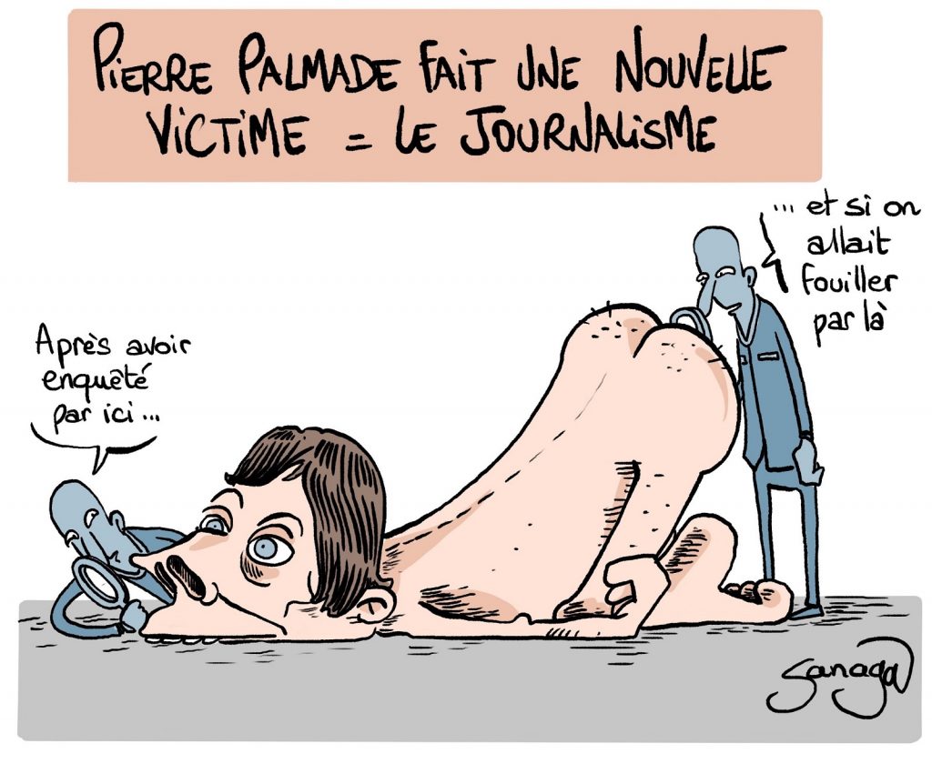 dessin presse humour accident Pierre Palmade image drôle enquête journalistes