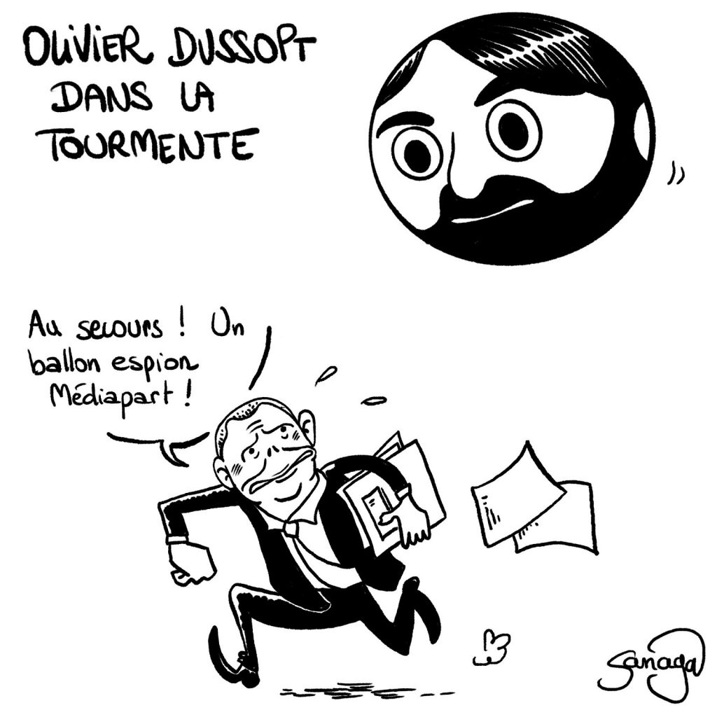 dessin presse humour Olivier Dussopt image drôle soupçon favoritisme