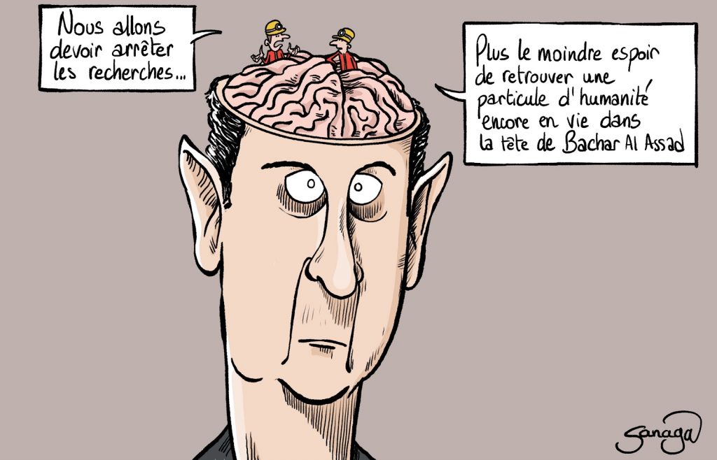 dessin presse humour séisme Syrie image drôle Bachar al-Assad