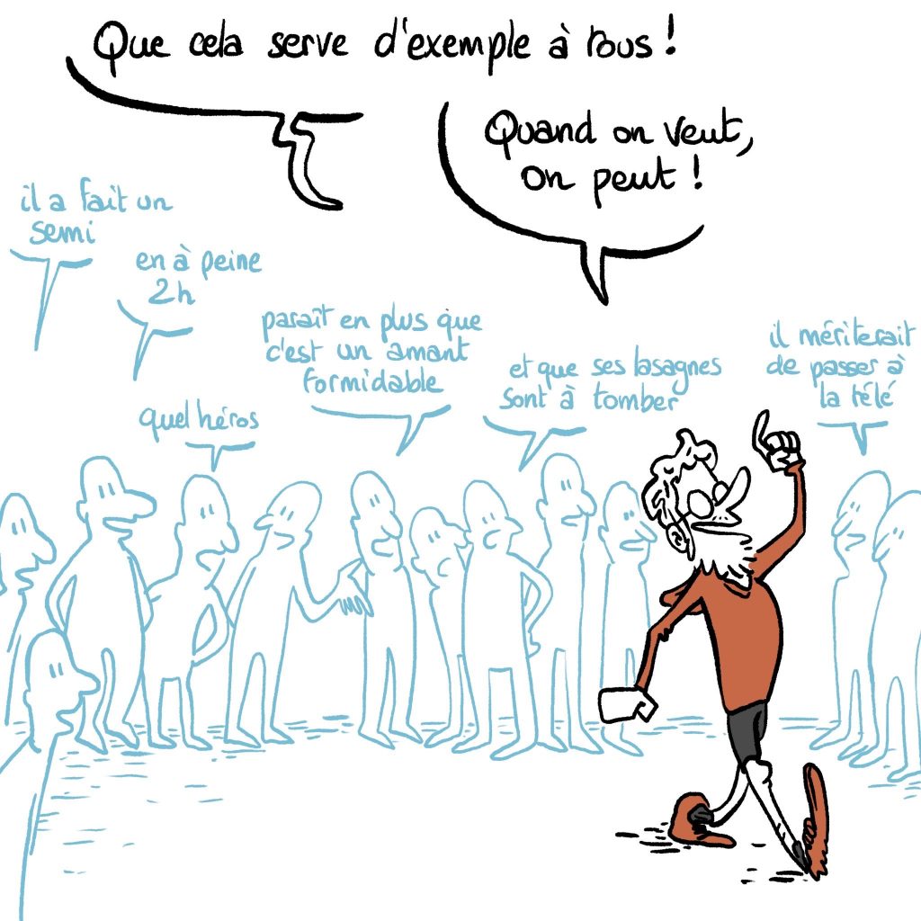 dessin humour quarantenaire image drôle sport