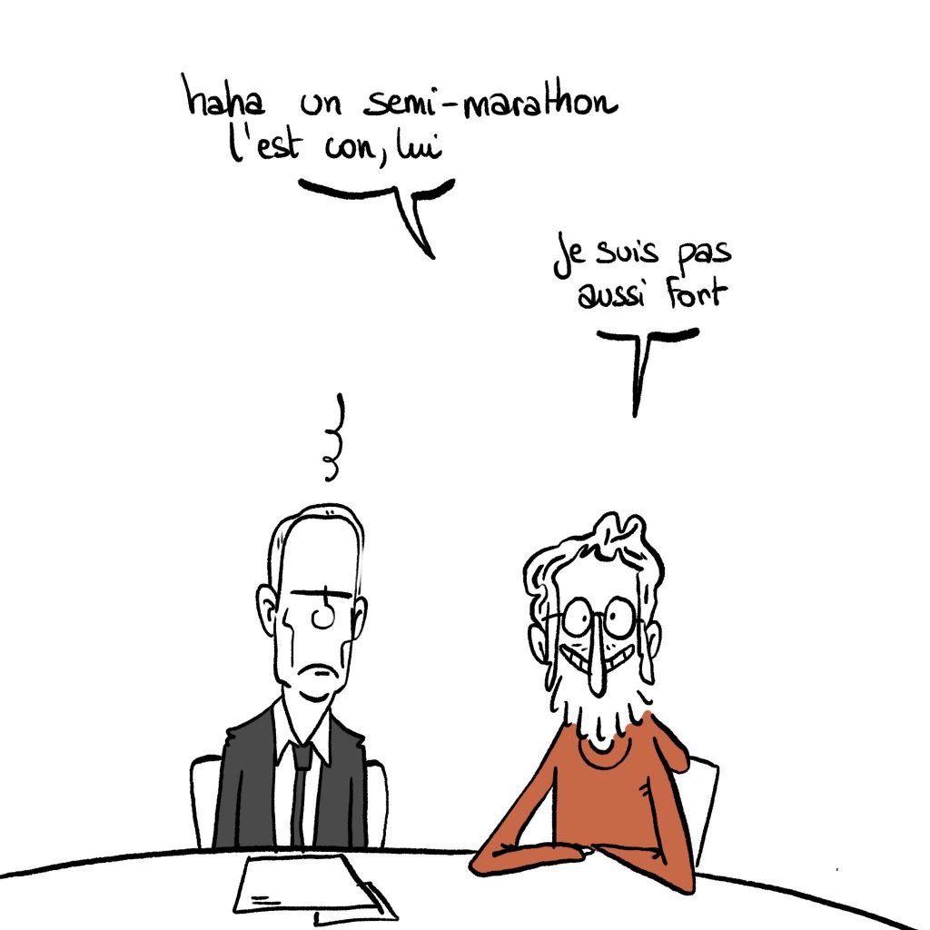 dessin humour quarantenaire image drôle sport