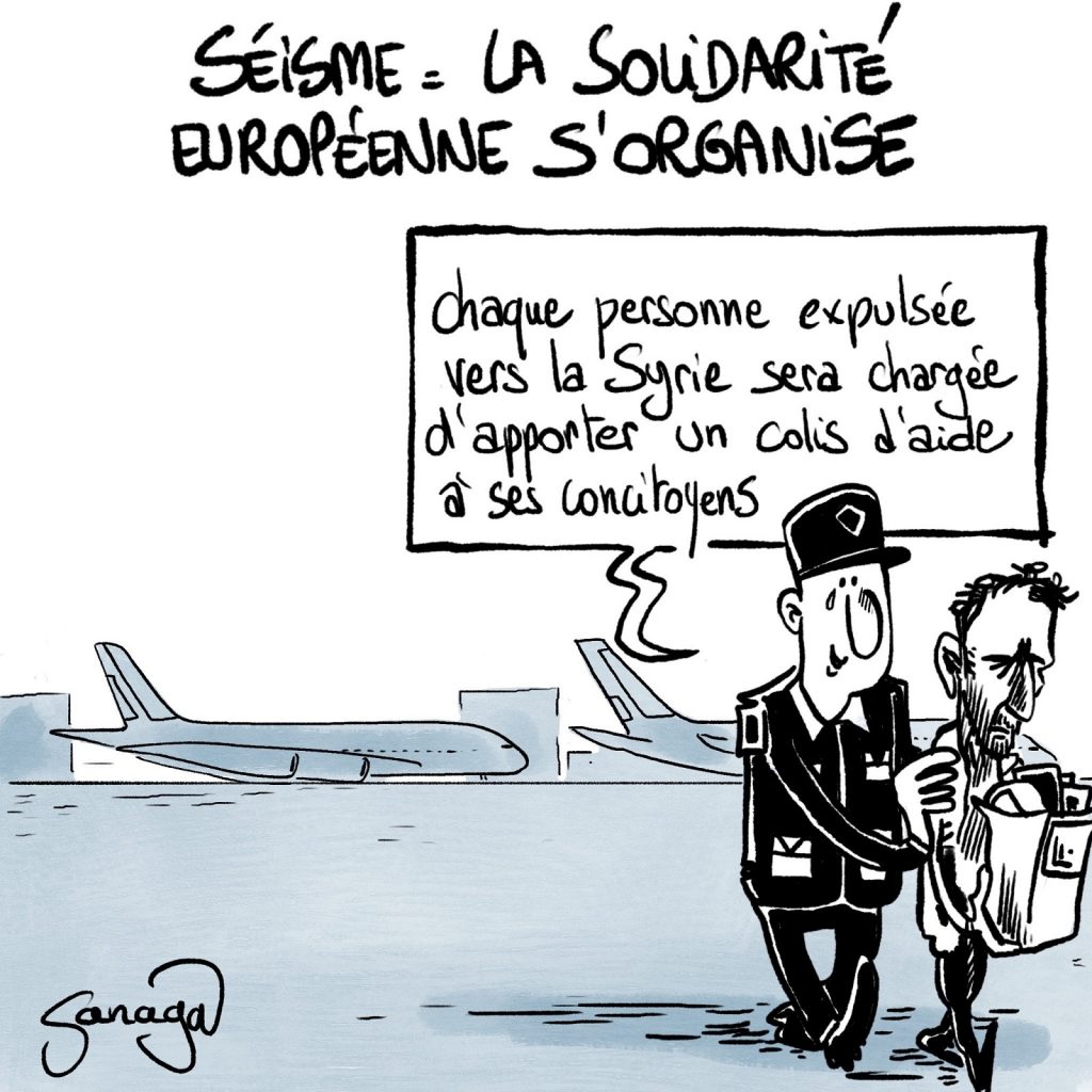 dessin presse humour tremblement terre image drôle Turquie Syrie