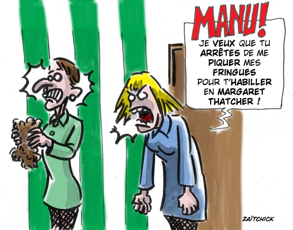 dessin presse humour Emmanuel Macron image drôle réforme des retraites