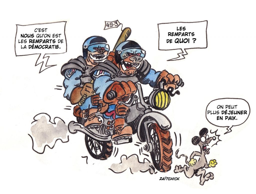 dessin presse humour violences policières image drôle Brav-M