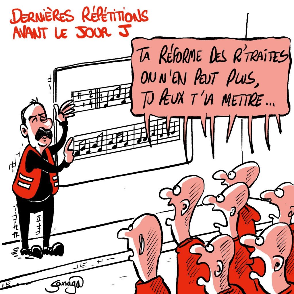 dessin presse humour mobilisation image drôle réforme retraites