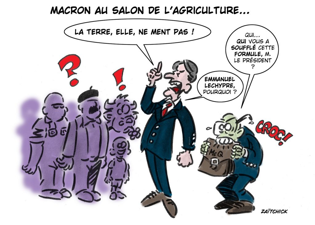 dessin presse humour Emmanuel Macron image drôle Salon de l’Agriculture