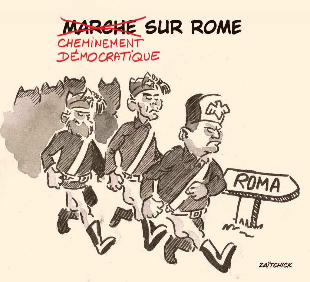 dessin presse humour Emmanuel Macron image drôle réforme retraites