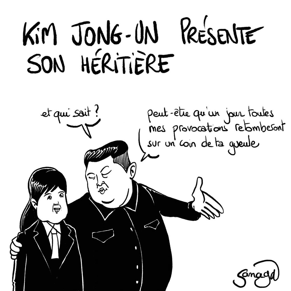dessin presse humour héritière image drôle Kim Jong-un